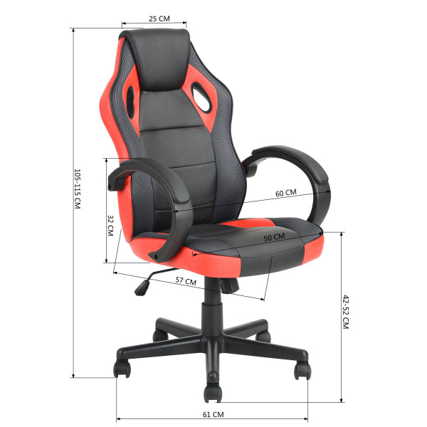 Gaming Chair Racing Office Chair Seat Height Adjustment Tunney