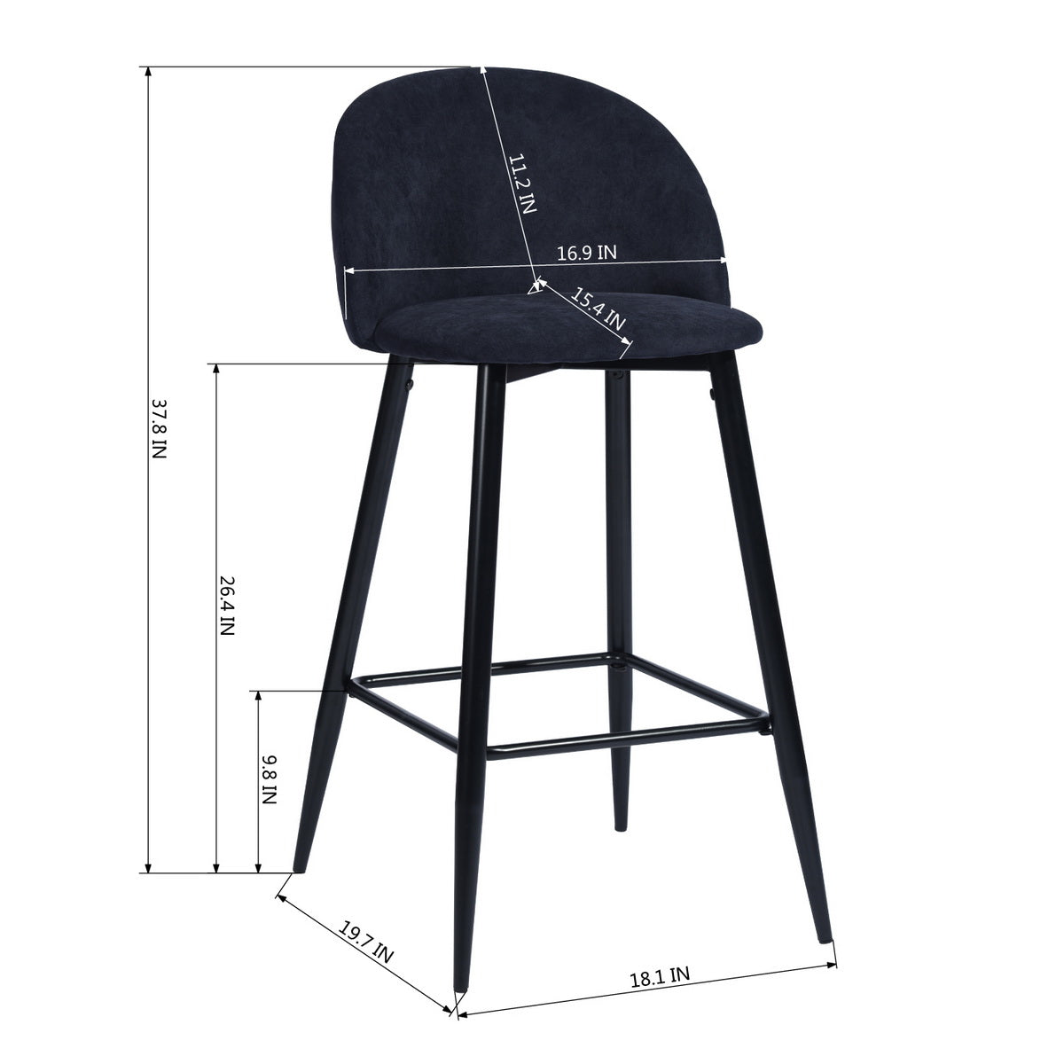 Barstools Fabric Upholstered Bar Stools Haseeb