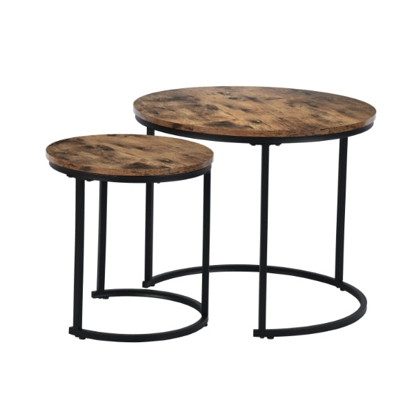 Set of 2 Coffee Table Vintage Osric