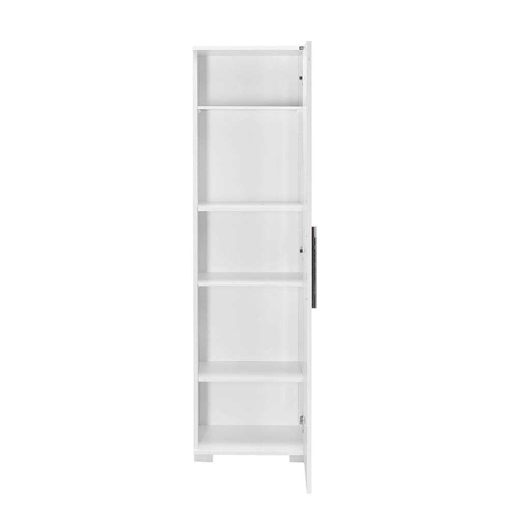 Multipurpose Cabinet W/ Four Shelves & One Door High Gloss White ADR