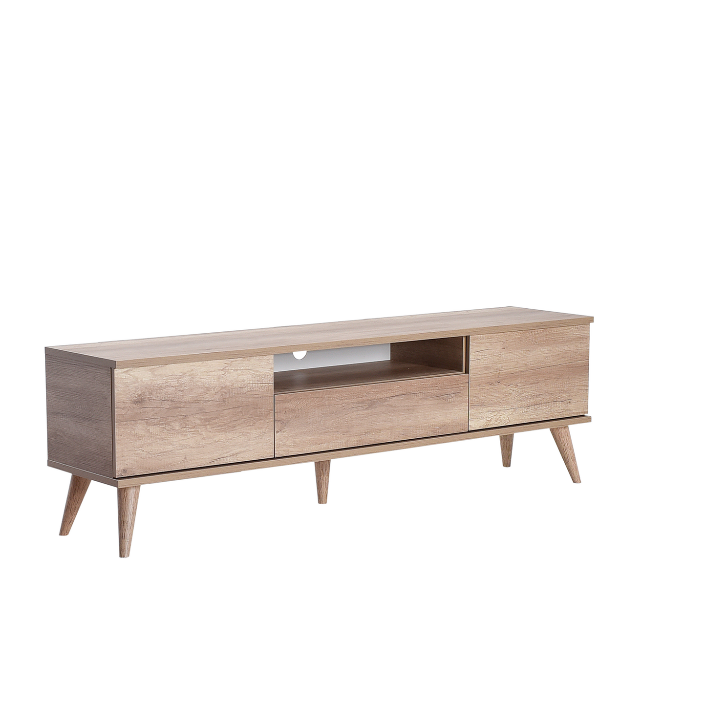 Retro Tv Stand W/ One Drawer & Two Sections Tori TVR
