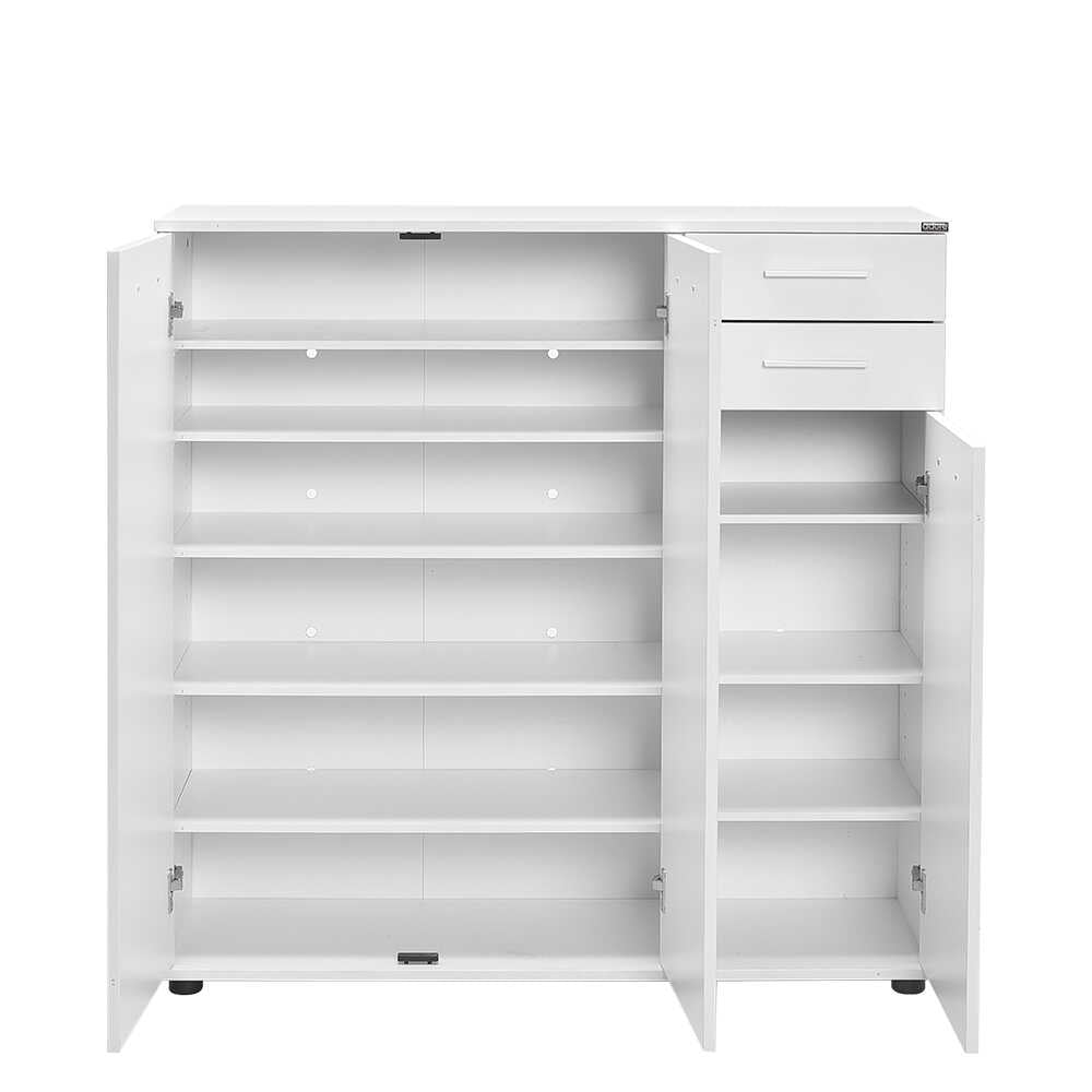 Shoe Cabinet W/ Three Doors & Two Drawers White ADR