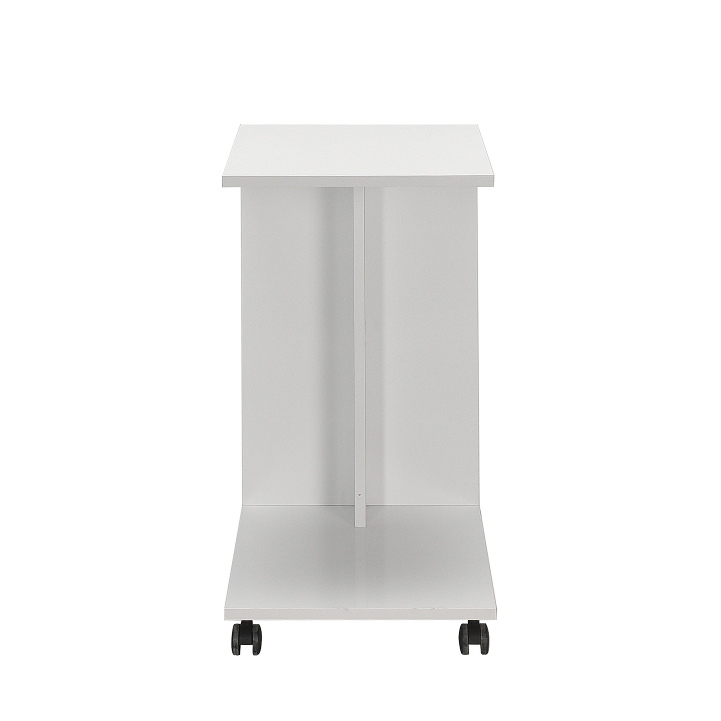 Side Table With Wheels High Gloss White SHP
