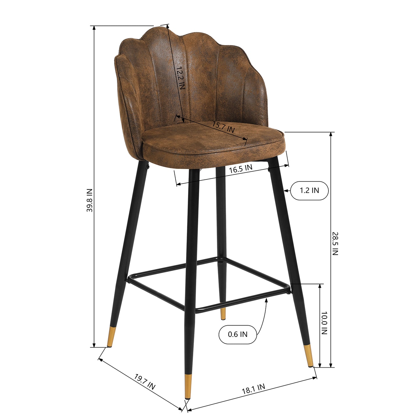 Barstools Suede Upholstered Bar Stools Acuff