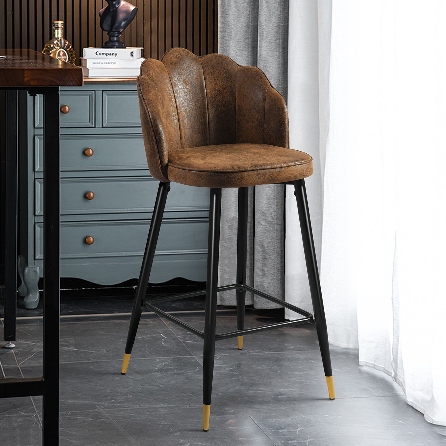 Barstools Suede Upholstered Bar Stools Acuff