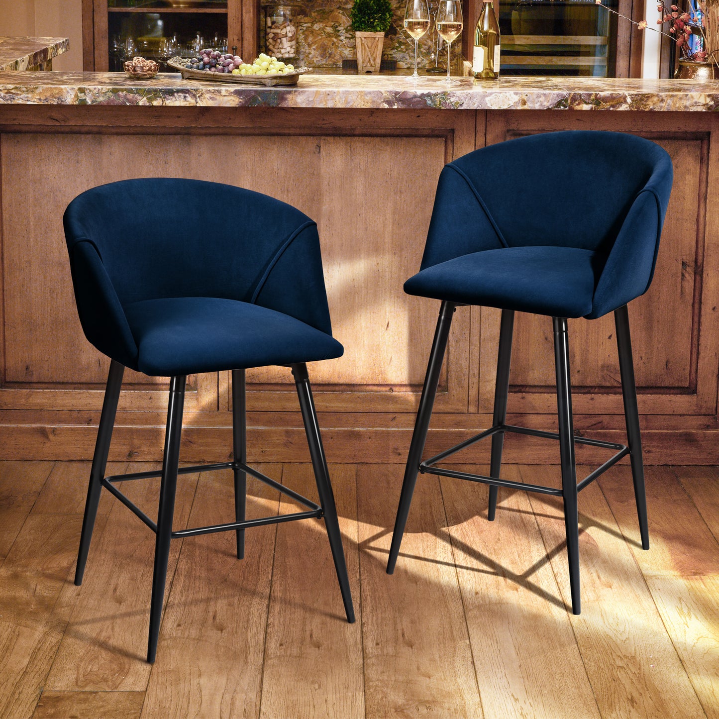 Barstools Velvet Upholstered Bar Stools Aldridge