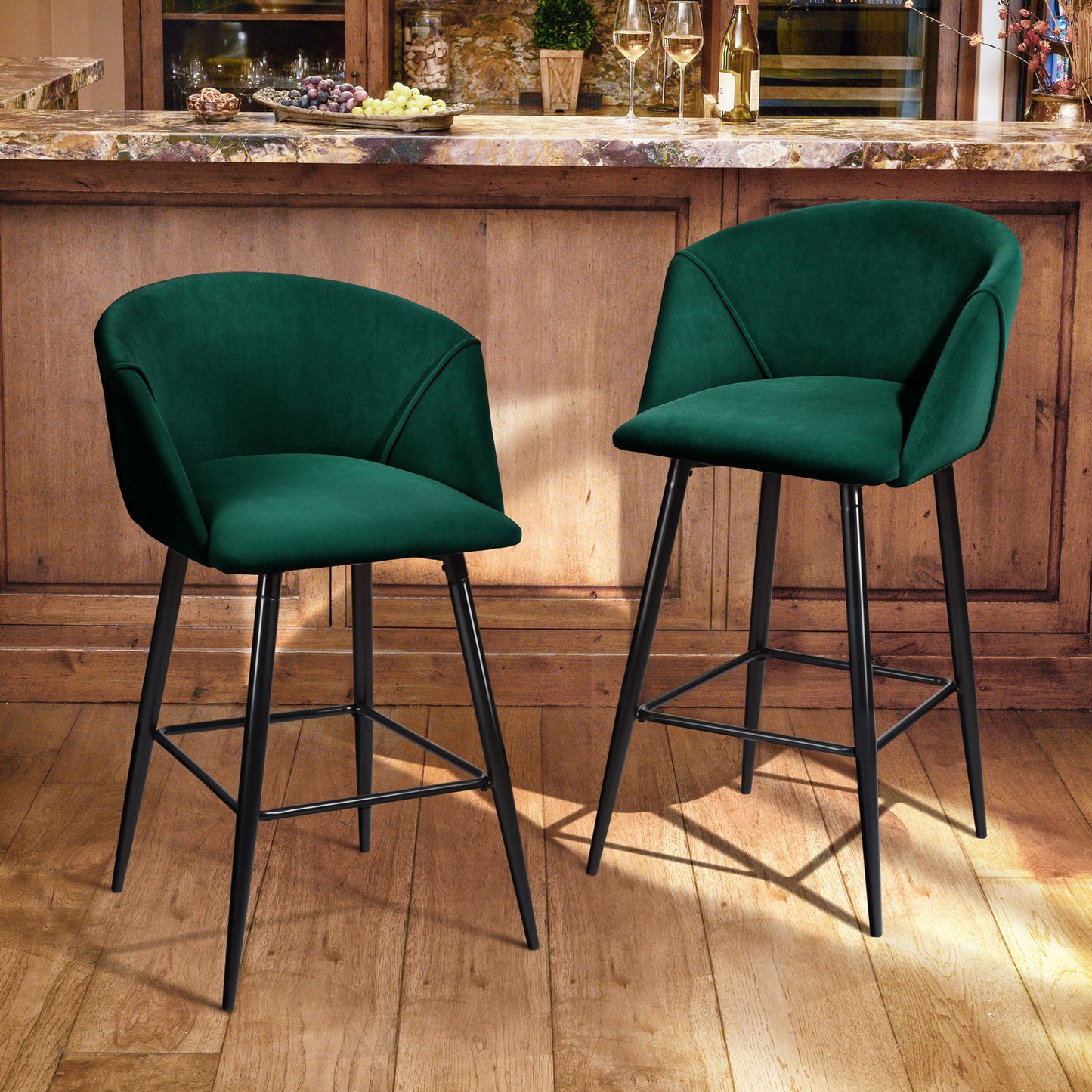 Barstools Velvet Upholstered Bar Stools Aldridge