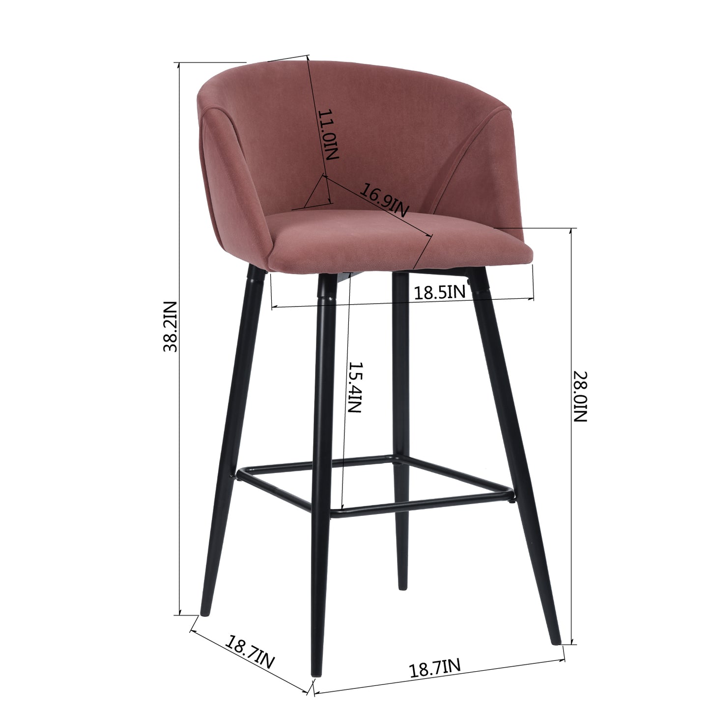 Barstools Velvet Upholstered Bar Stools Aldridge