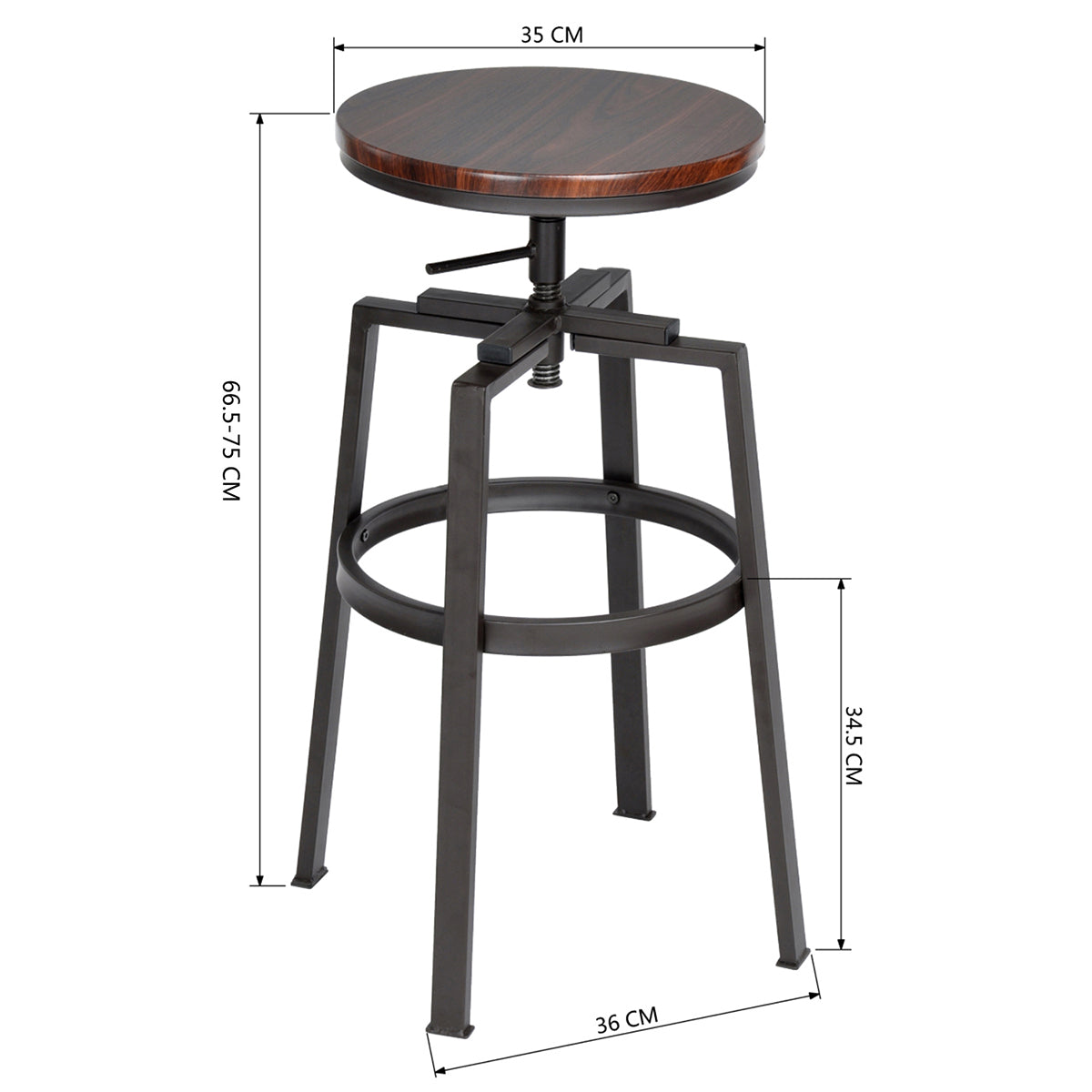 Barstools MDF Seat Swivel Bar Stools Amat