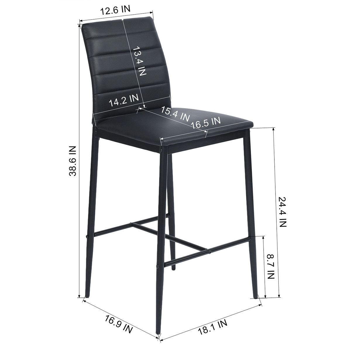 Barstools PVC Upholstered Bar Stools Ann