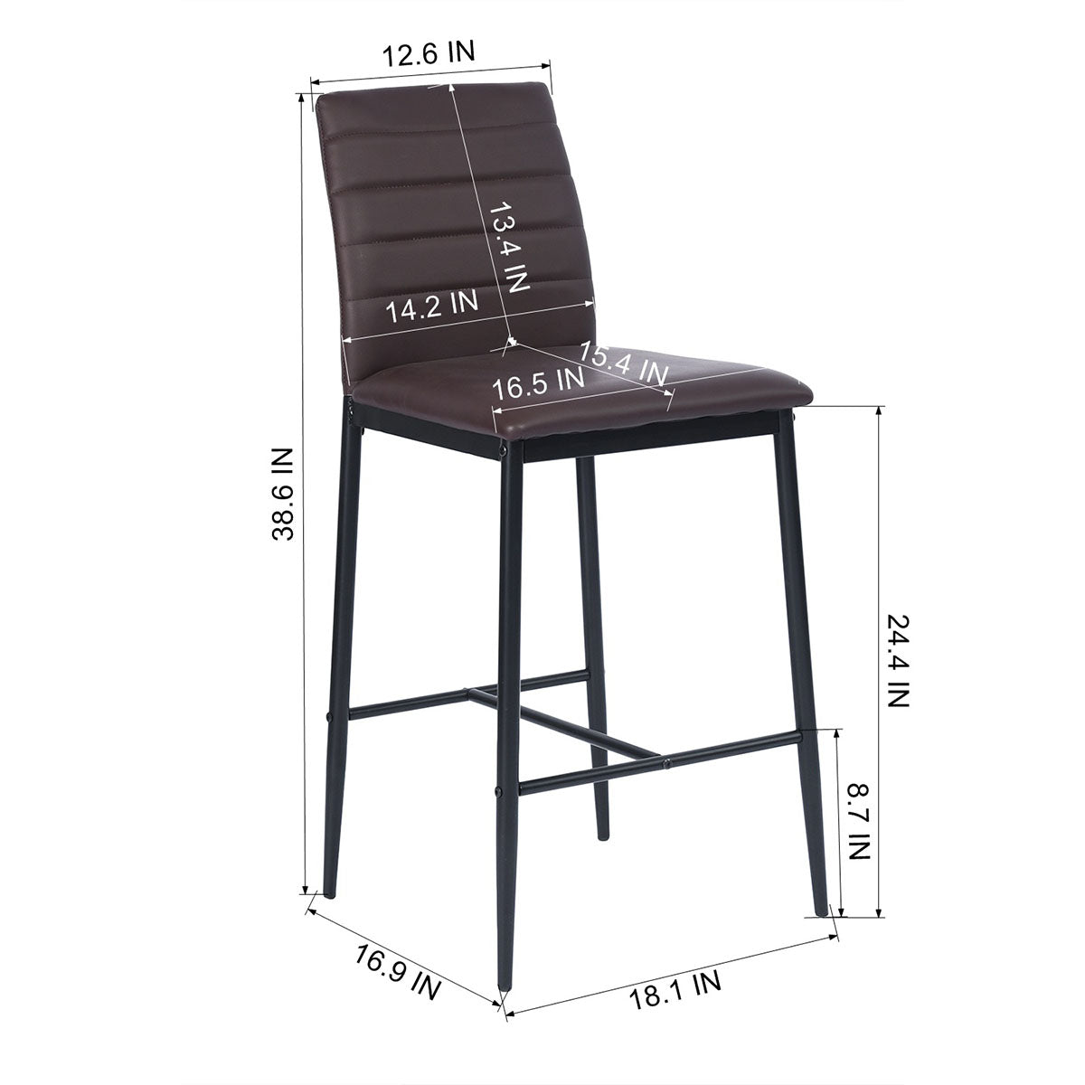 Barstools PVC Upholstered Bar Stools Ann