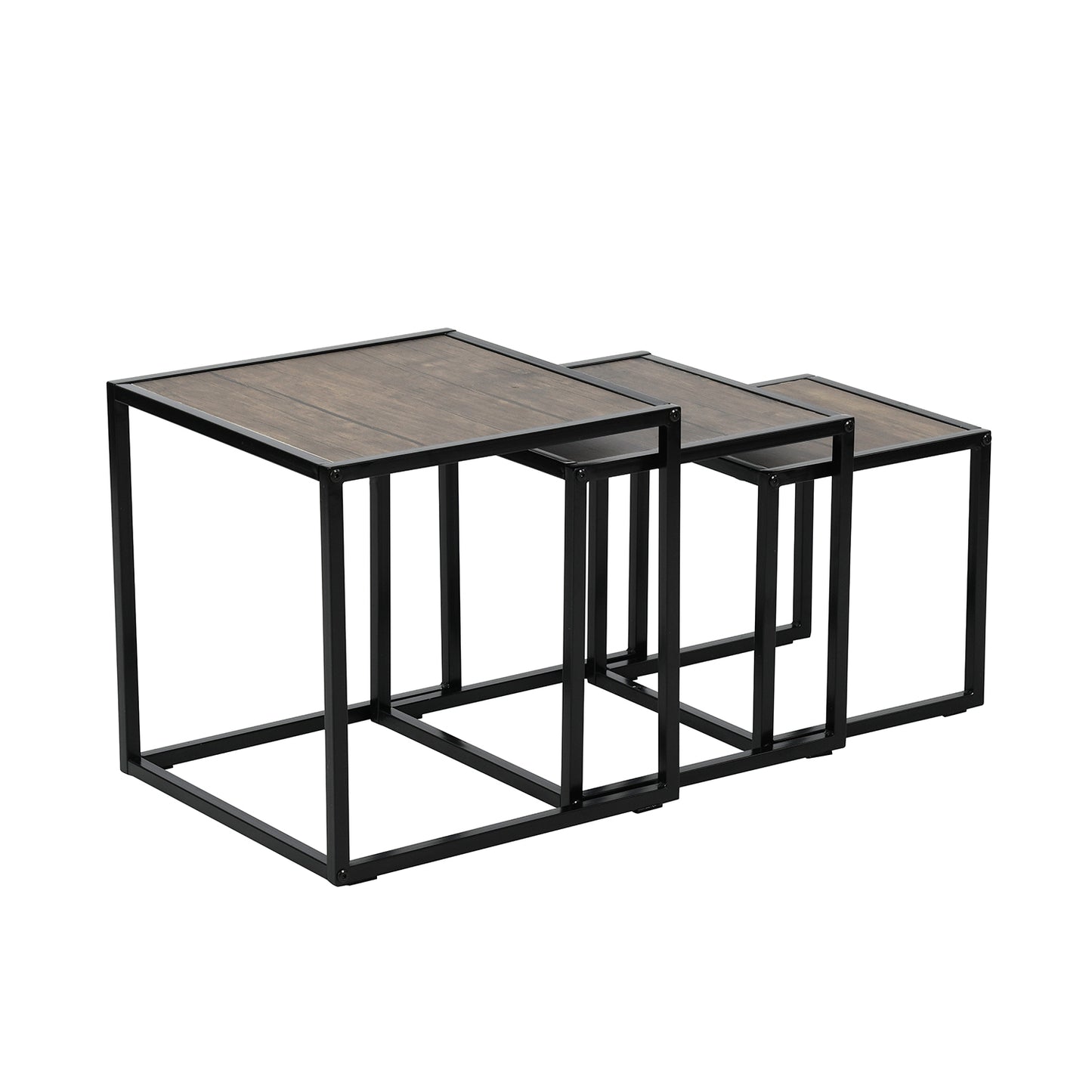 Set of 3 Coffee Table Nesting Side Table Minimalism Avalong