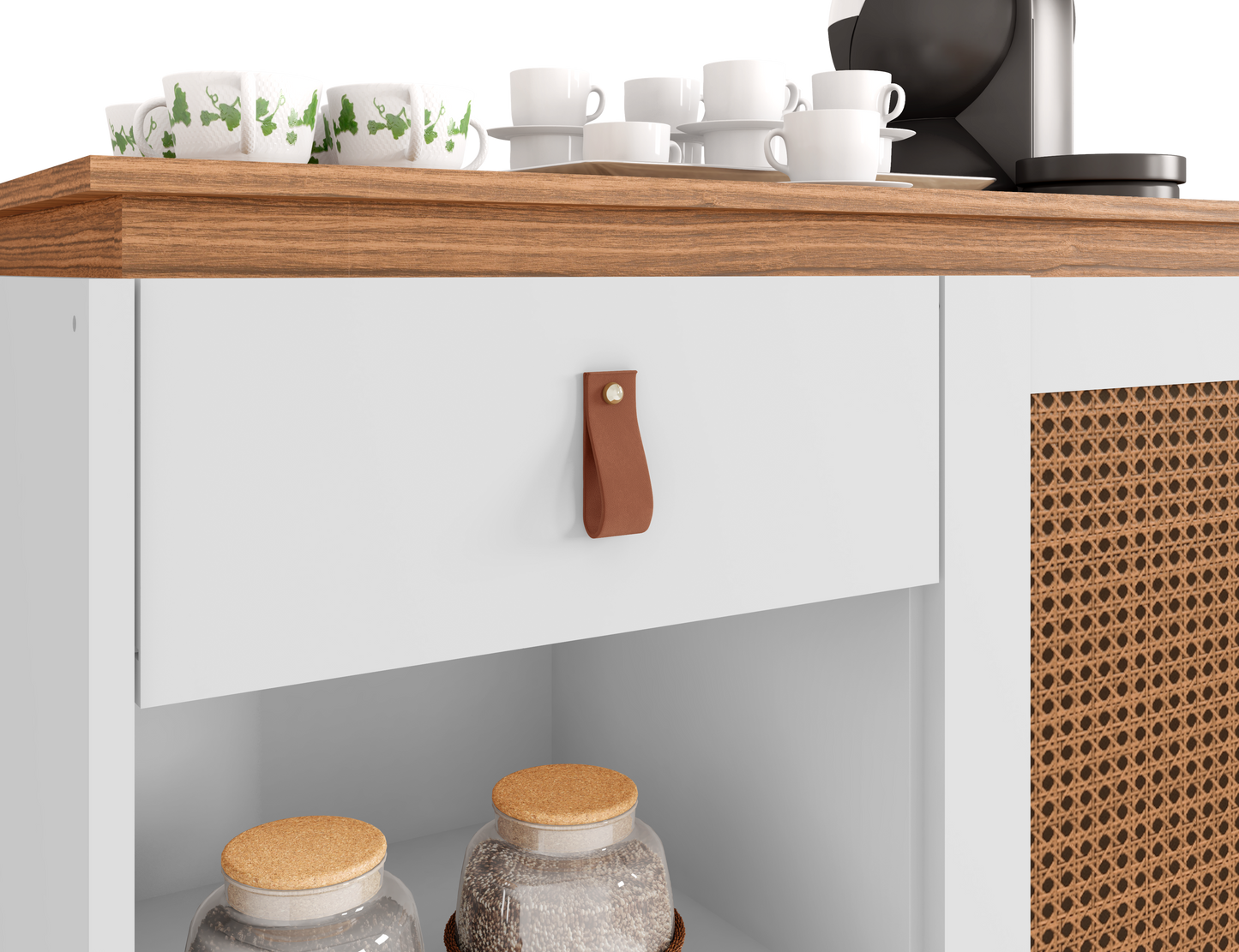 Sidetable Coffee Rubi White/Noce