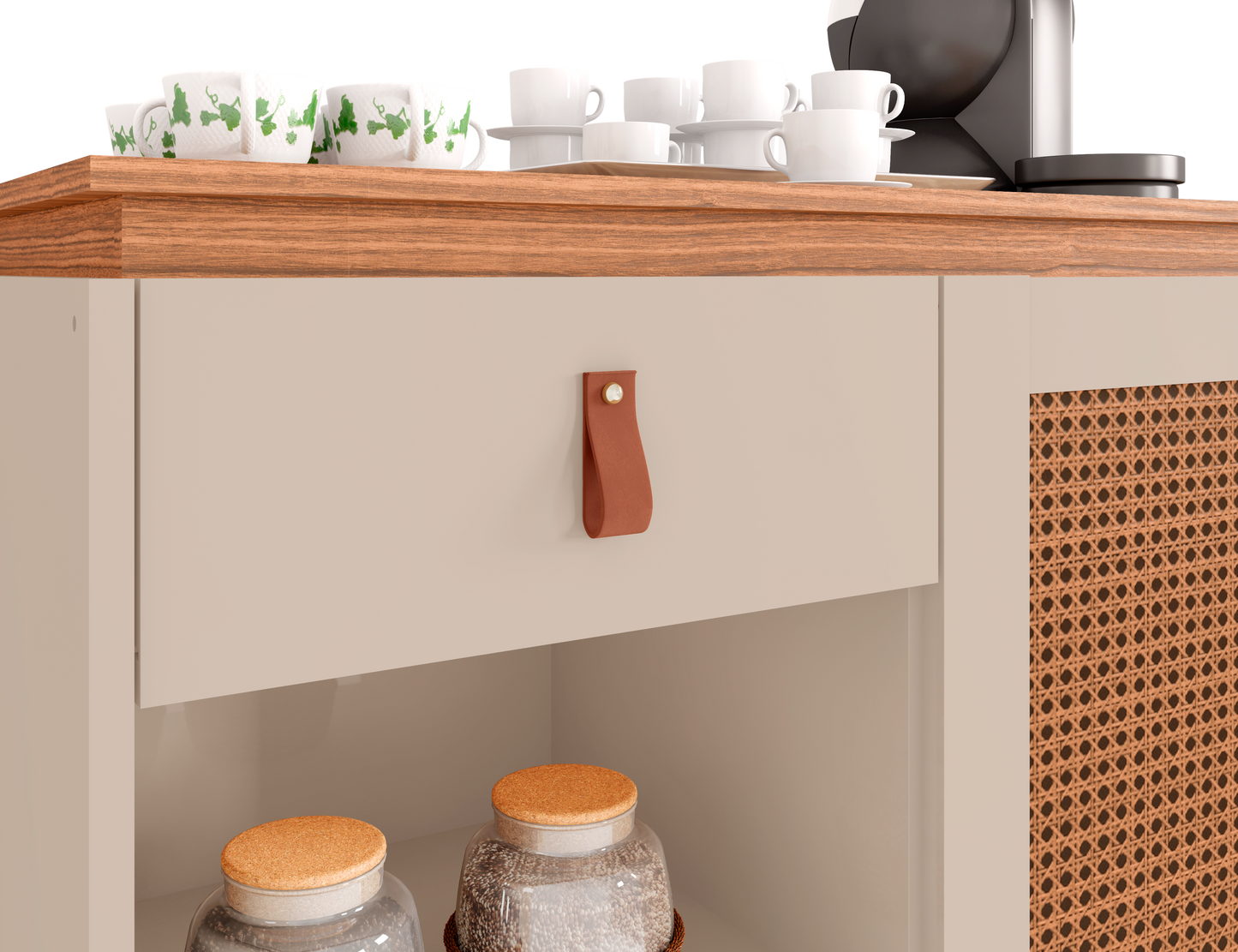 Sidetable Coffee Rubi Off White/Noce