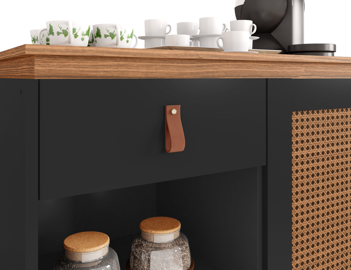 Sidetable Coffee Rubi Black/Noce