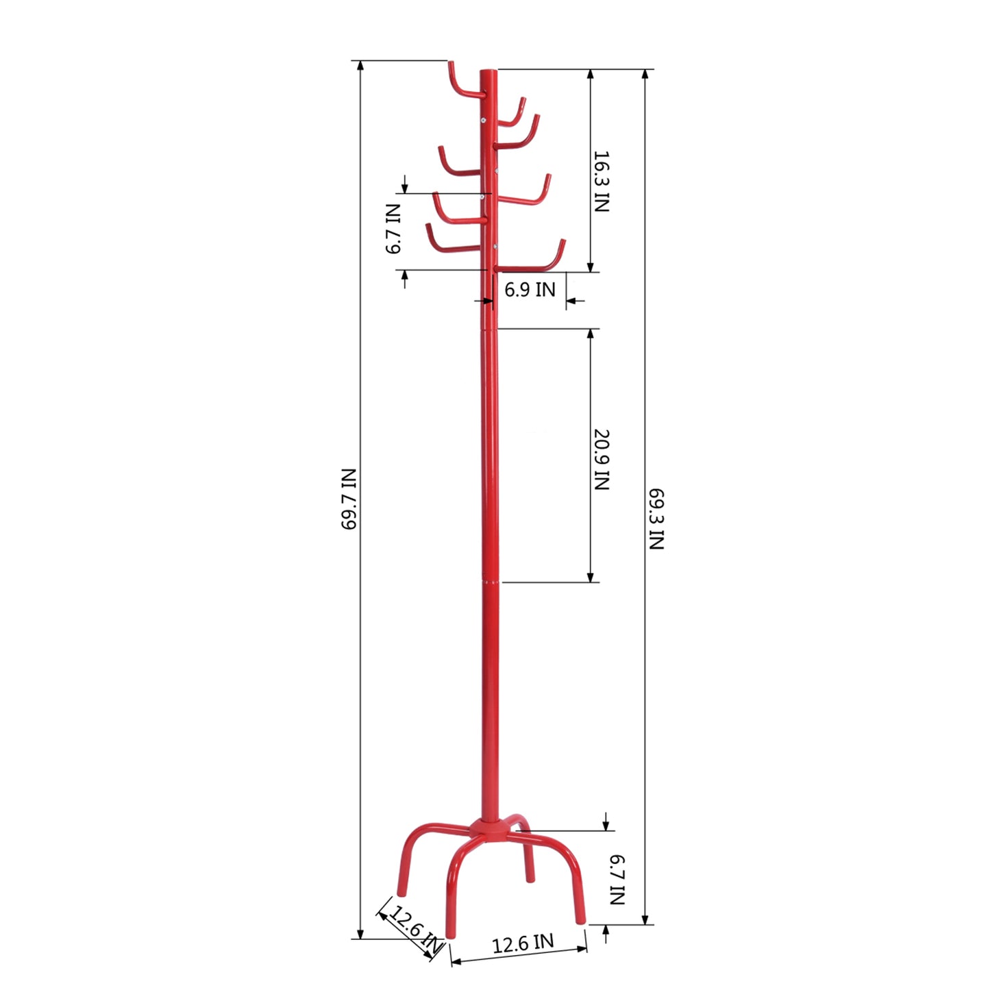 Coat Rack Freestanding Clothes Hanger Hallway Bazaar