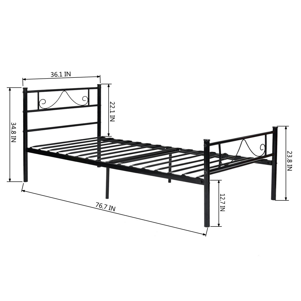 Single Bed Metal Bed Frame Metal Bed Frame Beard