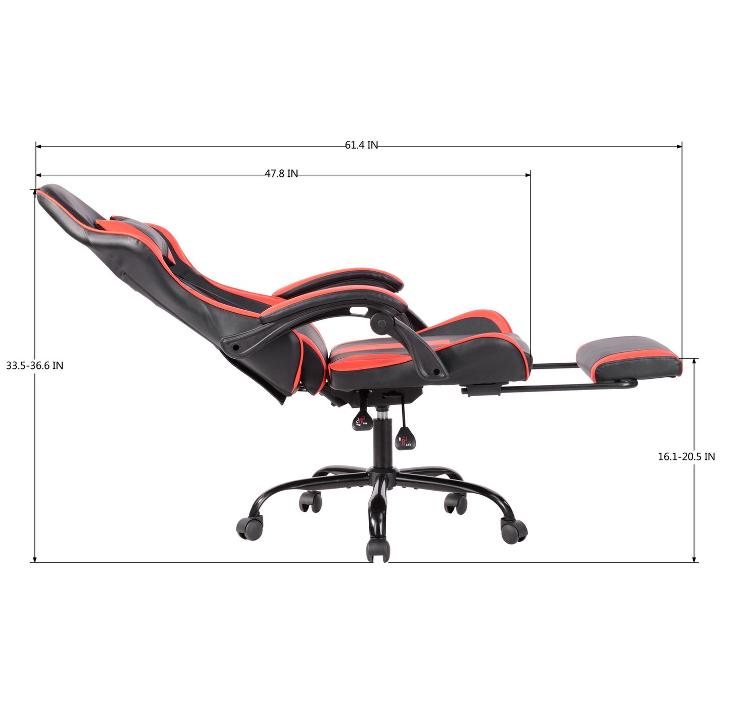 Gaming Chair Racing Office Chair Recliner Swivel Rocker with Headrest and Lumbar Pillow Blythewood