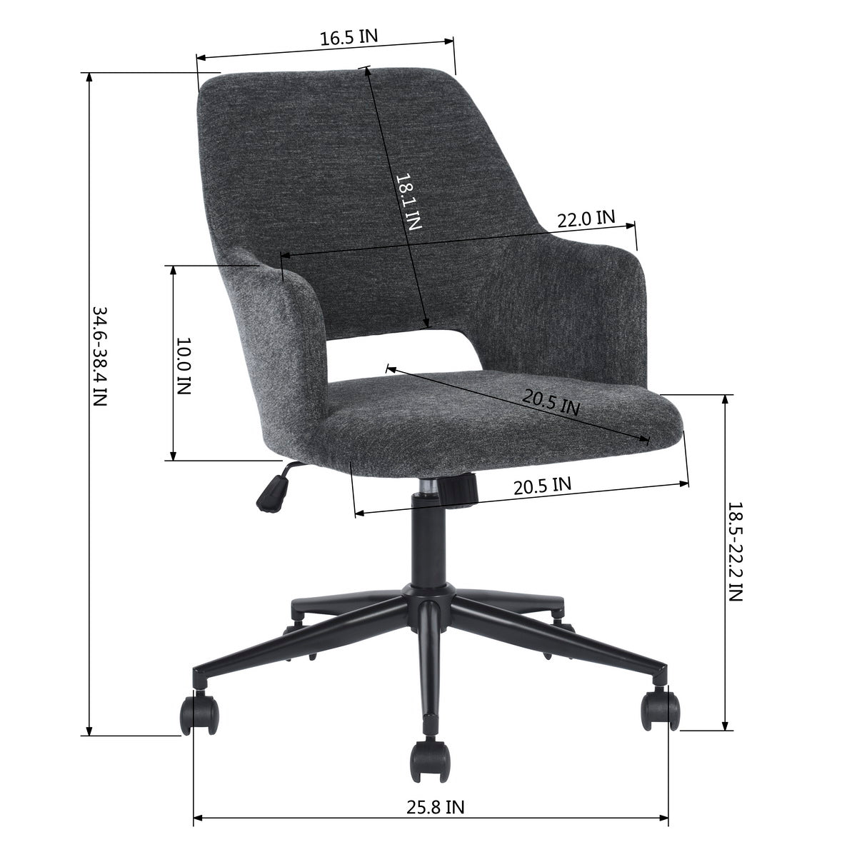 Fabric Office Chair Upholstery Modern Style Computer Chair Boga