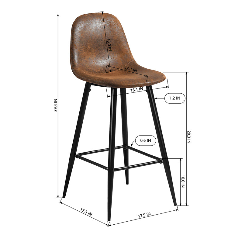 Barstools Suede Upholstered Bar Stools Charlton