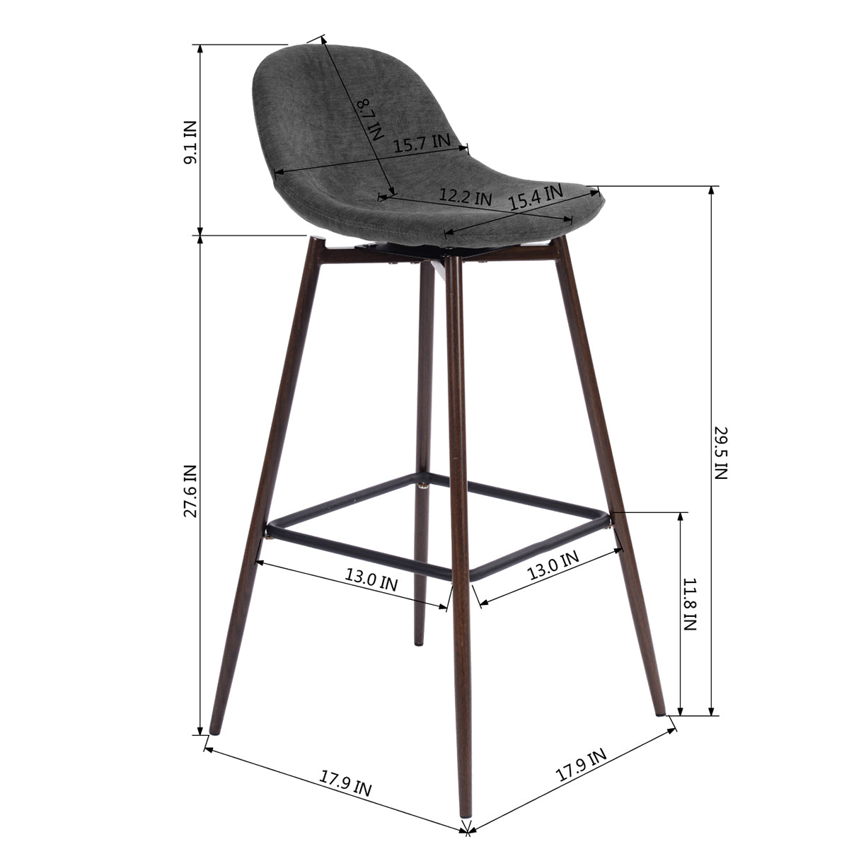 Barstools Fabric Upholstered Swivel Bar Stools Charlton