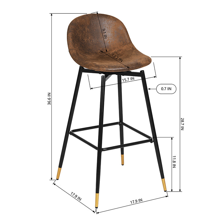 Barstools Suede Upholstered Swivel Bar Stools Charlton