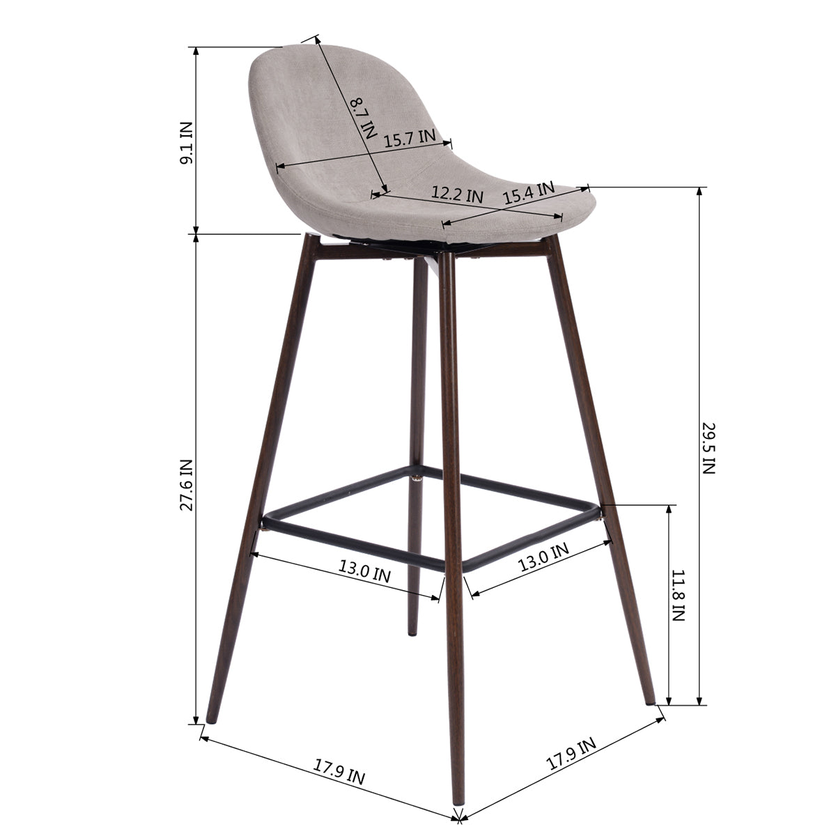 Barstools Fabric Upholstered Swivel Bar Stools Charlton