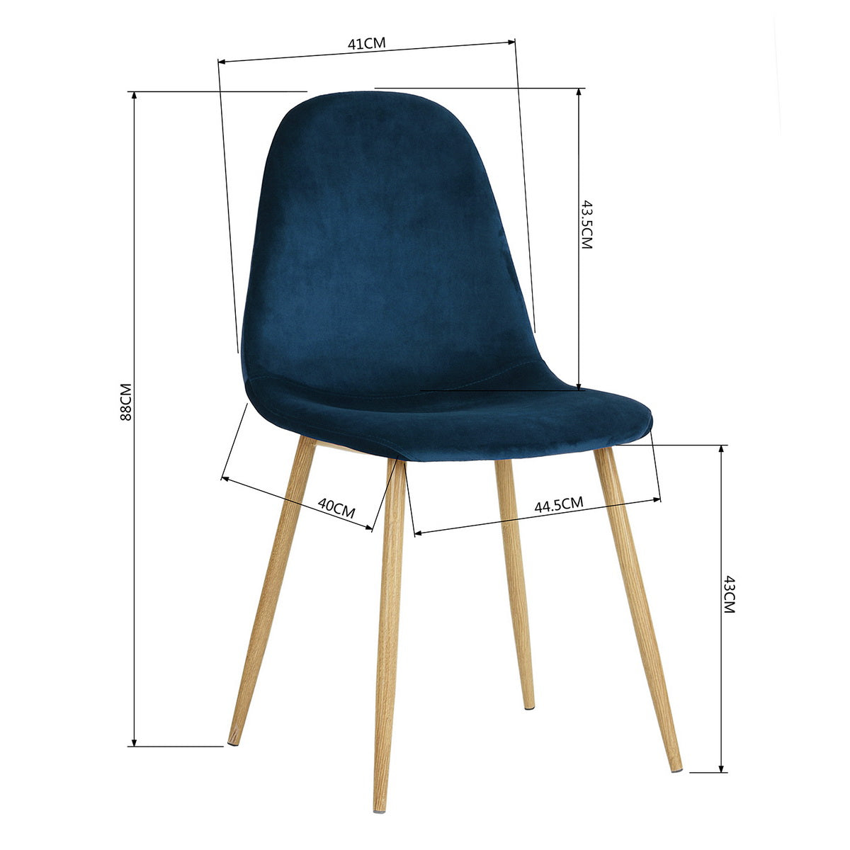 Dining Chairs Velvet Upholstered Metal Legs Charlton