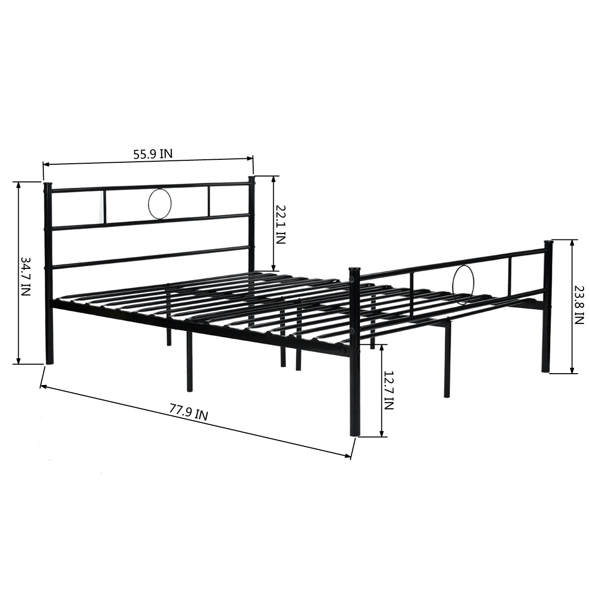 Double Bed Metal Bed Frame Metal Bed Frame Circle
