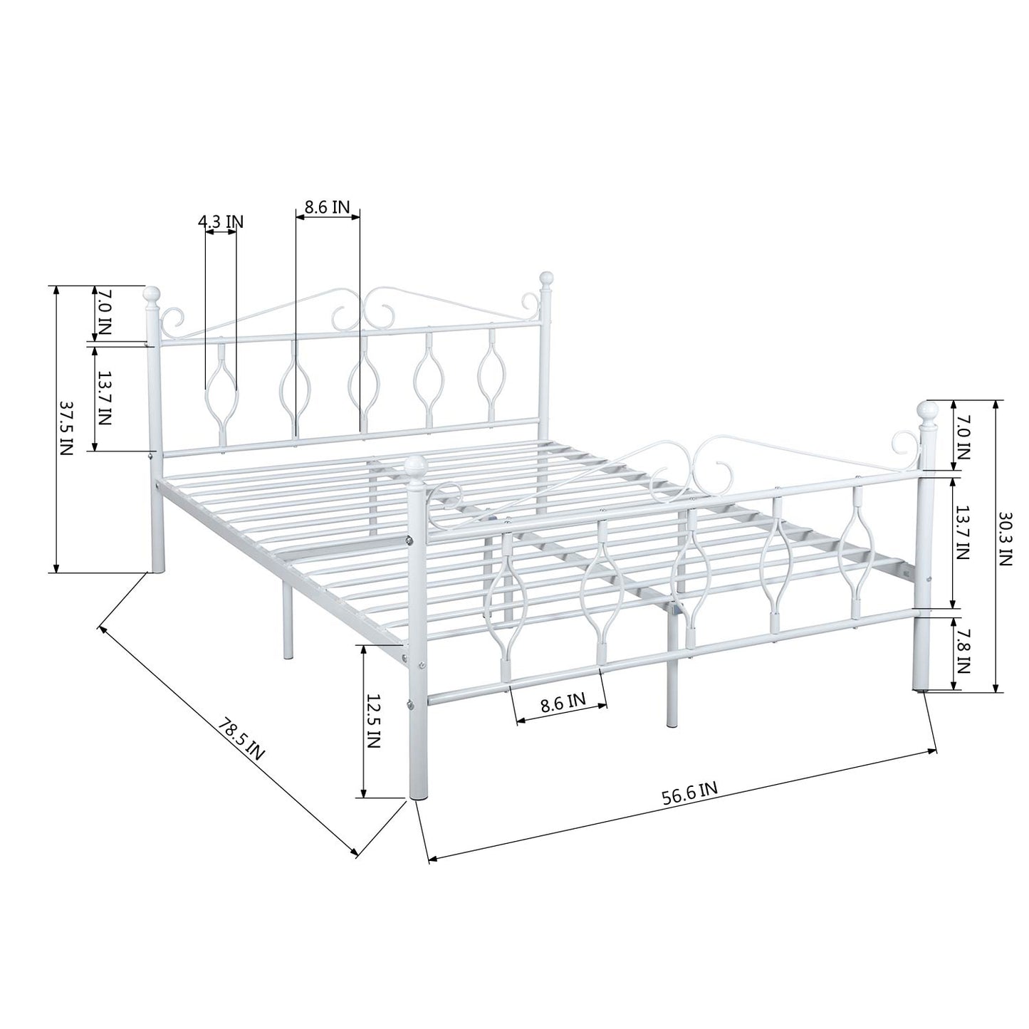 Double Bed Metal Bed Frame Dandy