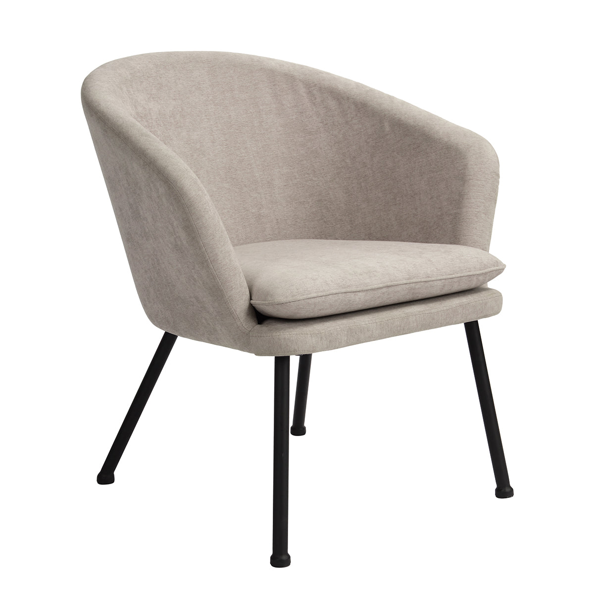 Accent Chair Fabric Upholstered Metal Legs Armrest Dining Chair Dixier