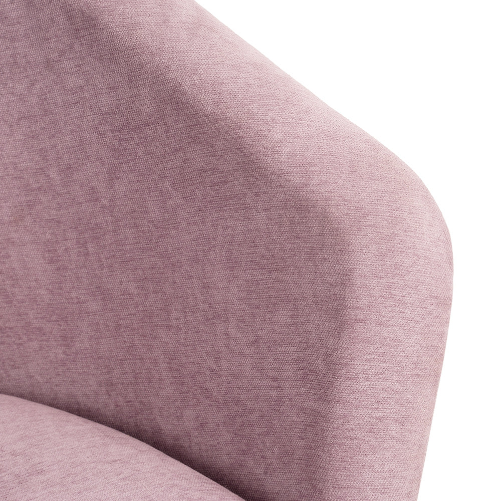 Accent Chair Fabric Upholstered Metal Legs Armrest Dining Chair Dixier