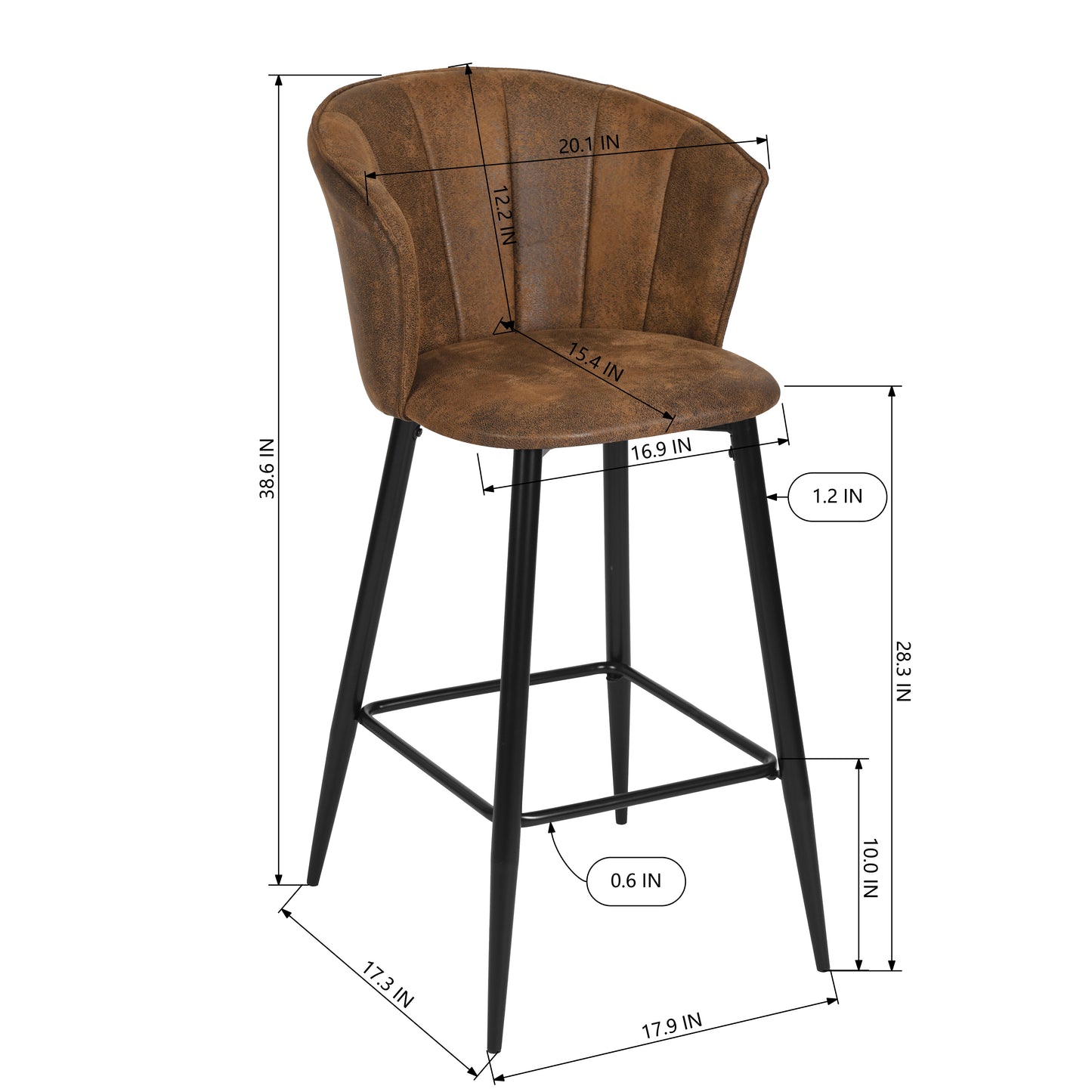 Barstools Suede Upholstered Bar Stools Doncic