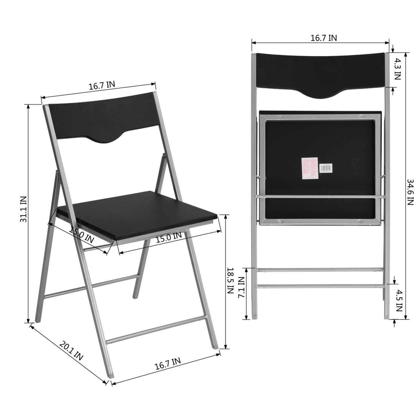Set of 3 Breakfast Set 1 Table with 2 Folding Chairs Dining Elkins