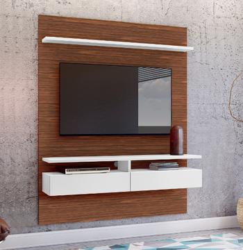 Suspend Home New Smart 1,35M TV Stand Wall-Mounted Entertainment Center Dakota/White