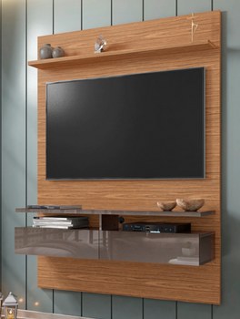 Suspend Home New Smart 1,35M TV Stand Wall-Mounted Entertainment Center Noce/Pearl Grey