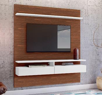 Suspend Home New Smart 1,60M TV Stand Wall-Mounted Entertainment Center Dakota/White