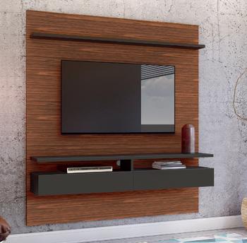 Suspend Home New Smart 1,60M TV Stand Wall-Mounted Entertainment Center Dakota/Black