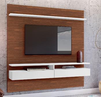 Suspend Home New Smart 1,80M TV Stand Wall-Mounted Entertainment Center Dakota/White