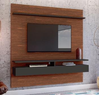 Suspend Home New Smart 1,80M TV Stand Wall-Mounted Entertainment Center Dakota/Black