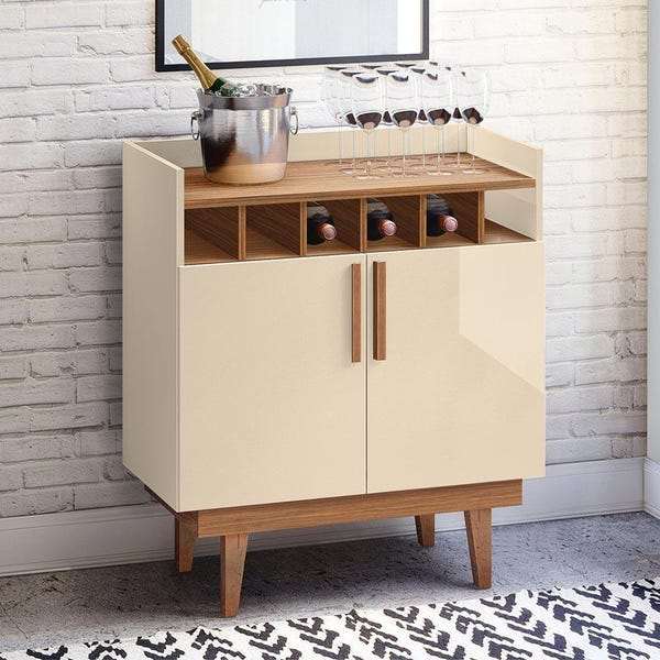 Wine Cabinet Easy Off White/Noce