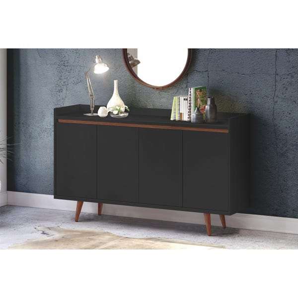 Buffet Nice With 4 Doors 1,6M Black/Dakota