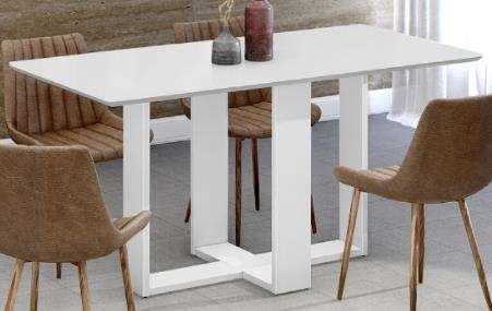 Dining Table Easy 1,2M Without Glass (Chairs Not Included) White