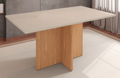 Dining Table Paris 1,6M Without Glass Off White/Noce