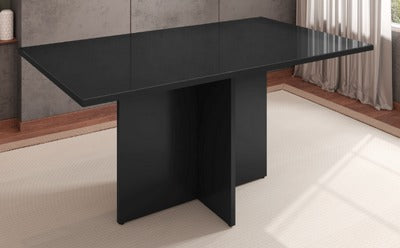 Dining Table Paris 1,6M With Glass Black