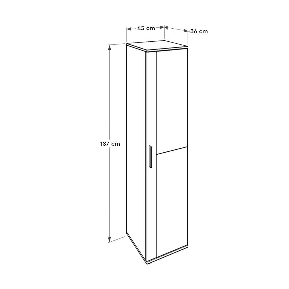 Shoe Cabinet W/ Ten Adj. Shelves & One Door & Mirror Latte SHC