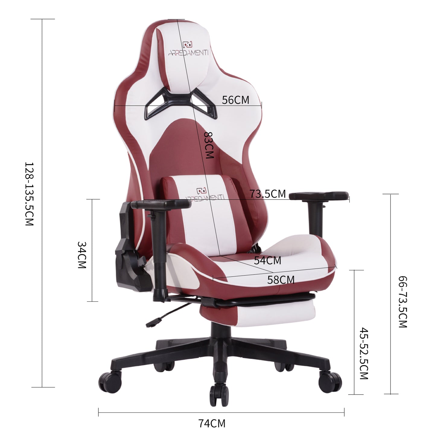 Gaming Chair Racing Office Chair Recliner Swivel Rocker with Headrest and Lumbar Pillow Fineen