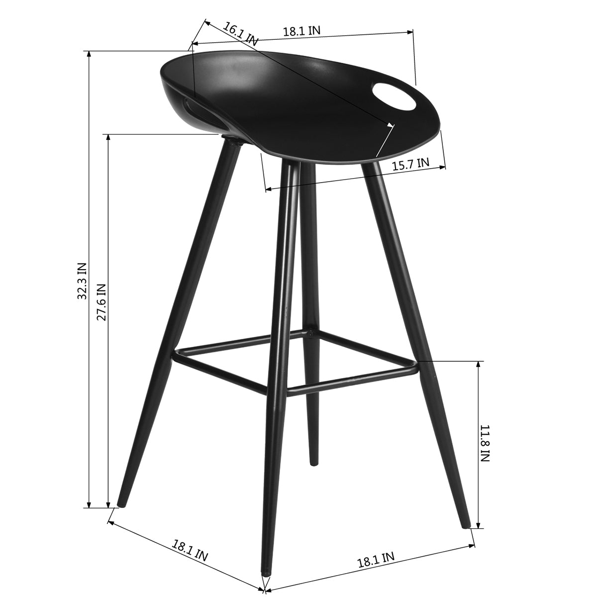 Barstools Plastic Seat Bar Stools Fiyan