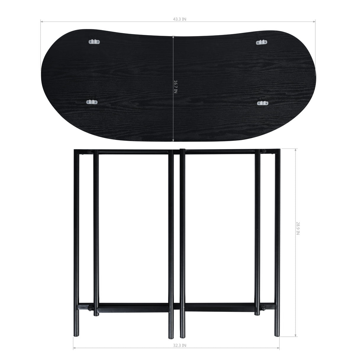 Folding Desk Writing Computer Desk Space Saving Geriude