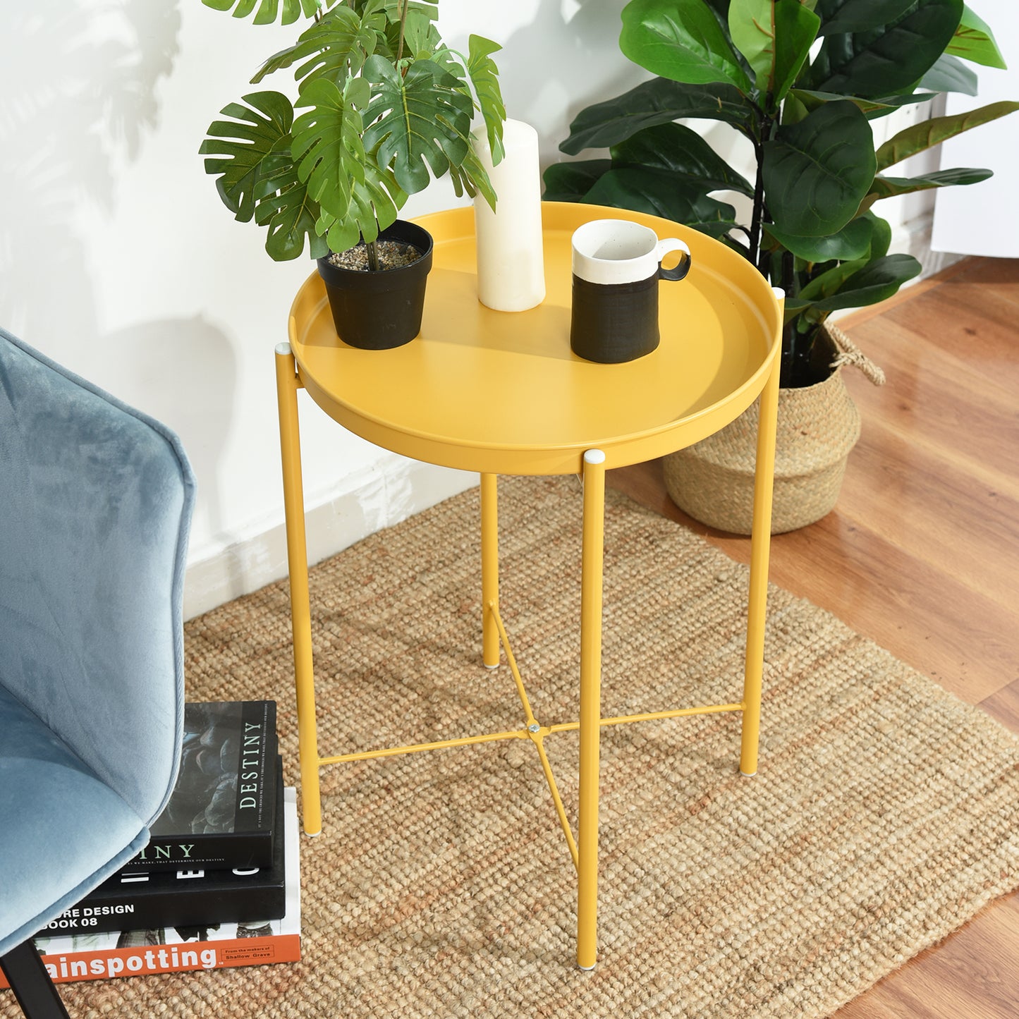 Folding Table with Removable Tray Gladom